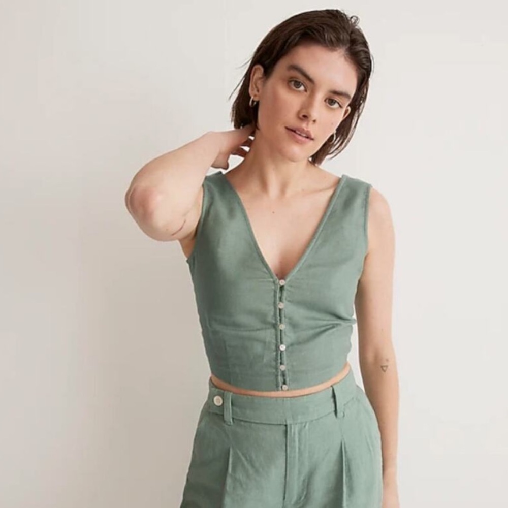 Madewell Linen Gwen Vest Top